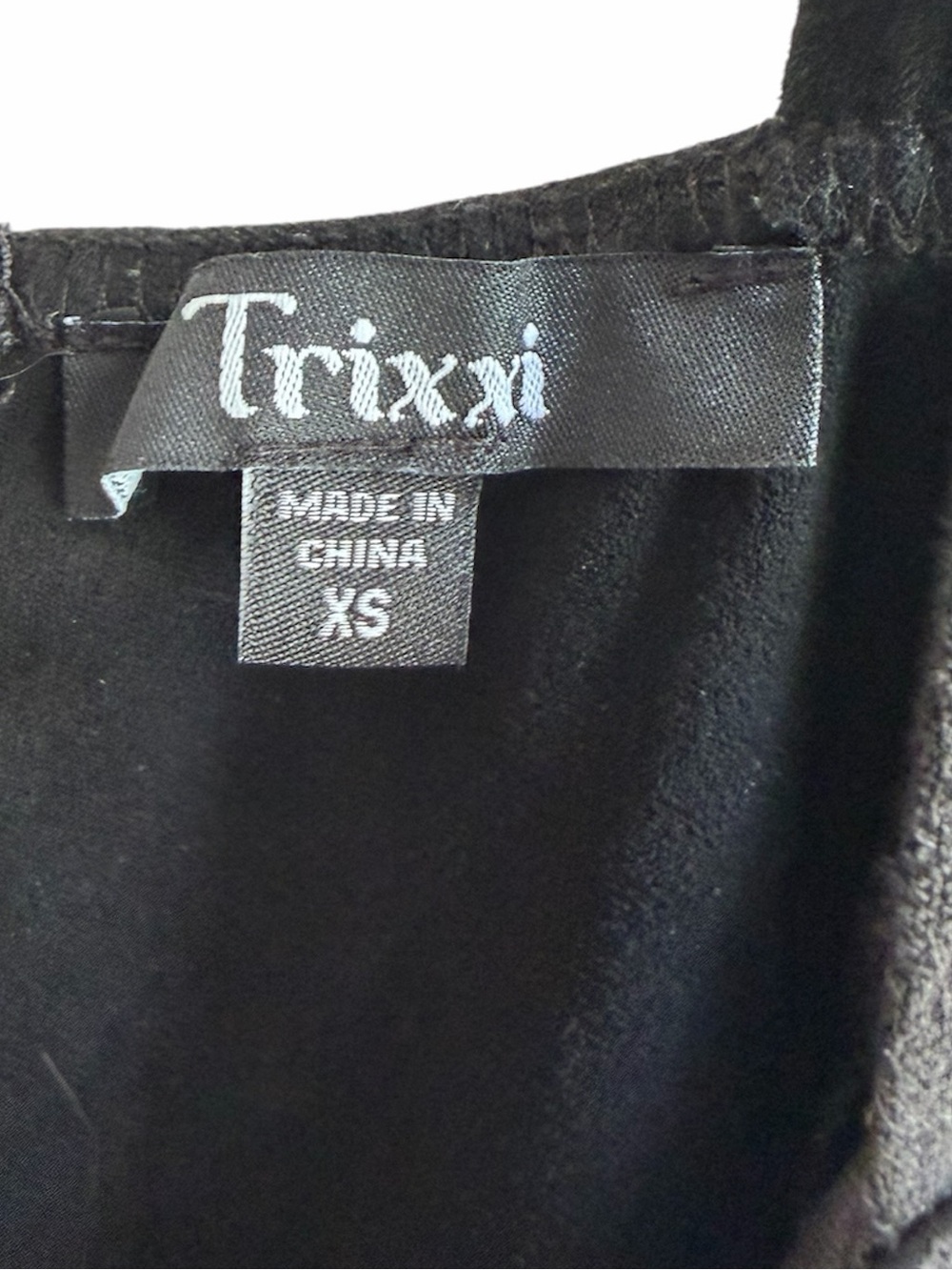 Trixxi Black Square Neck Mini Dress size XS - Picture 3 of 6